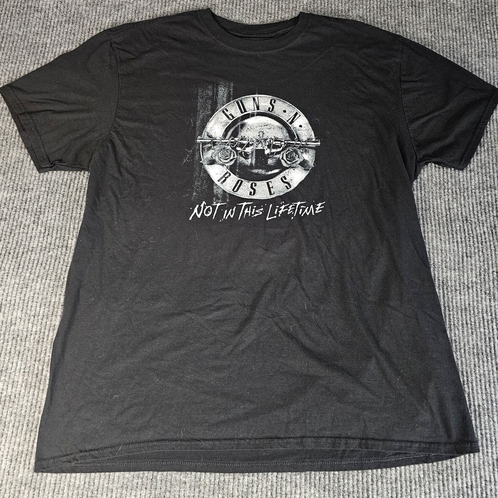 Guns N' Roses Shirt Mens 2XL Black Not In This Lifetime Tour Graphic Tee Rock